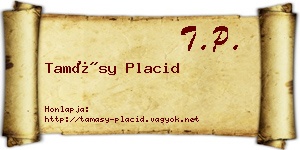 Tamásy Placid névjegykártya